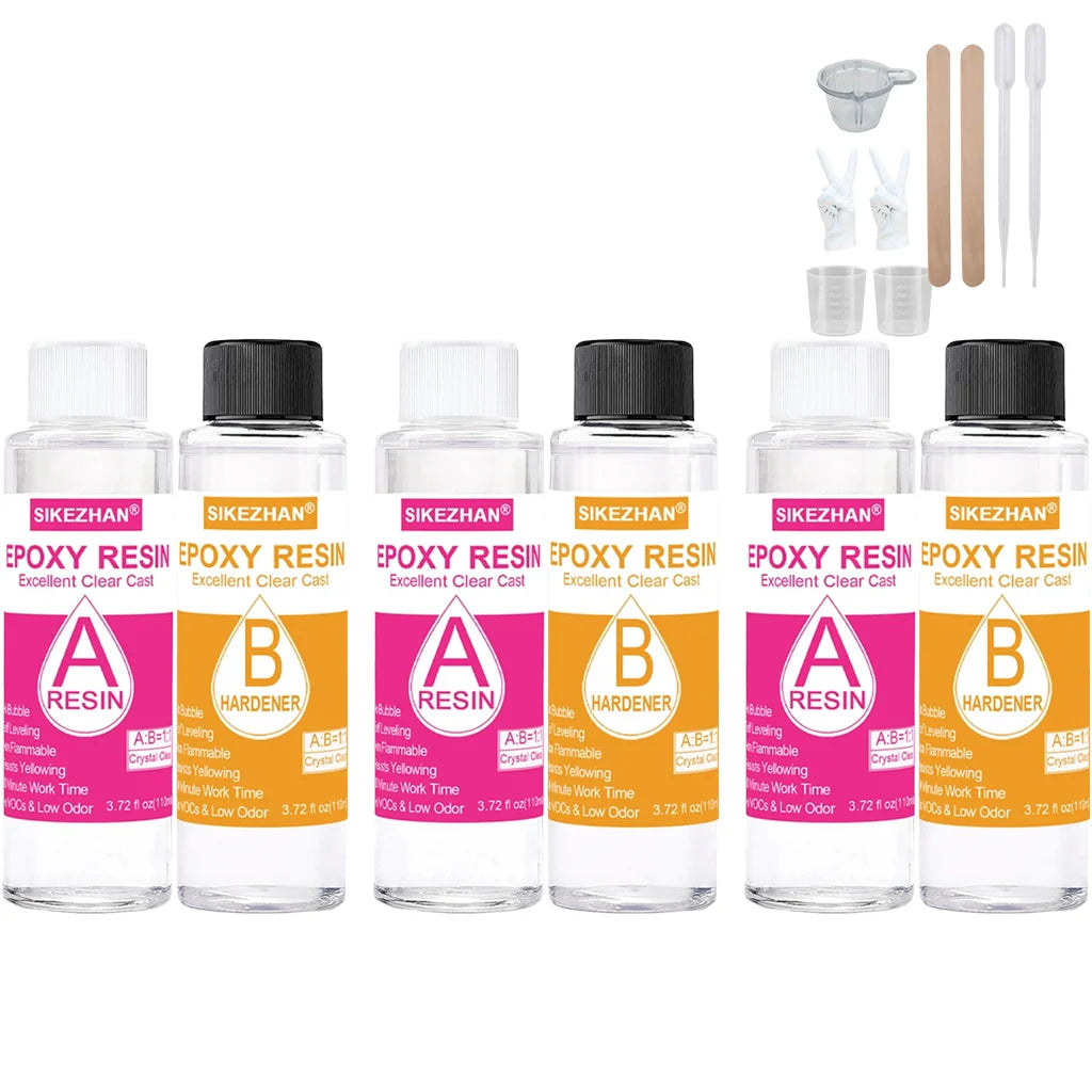 Crystal Clear Epoxy Resin Kit 1:1 Casting Easy Mix Self-Leveling Non-Yellowing For DIY Jewelry Art Crafts Molds River Tables Oasis Select 660ml- tool