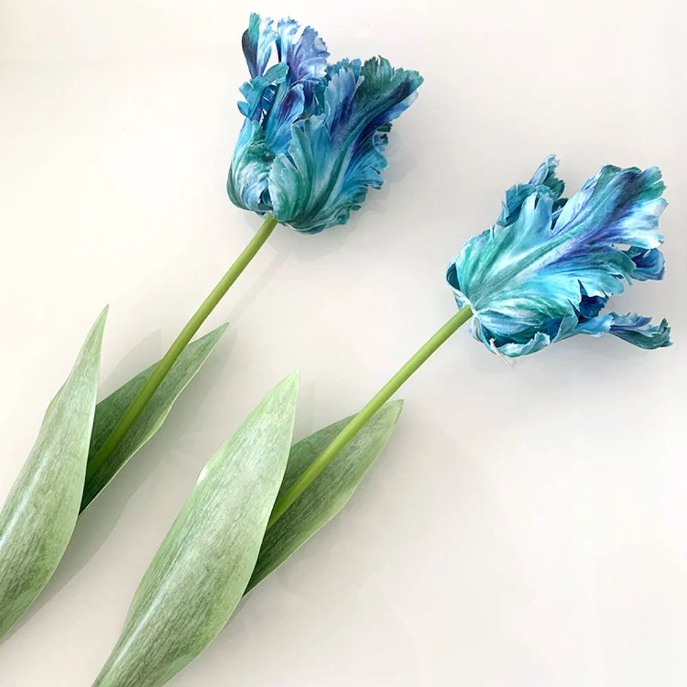 Luxury 3D Parrot Tulip branch 1PC Real Touch Artificial Flowers for Wedding Fake Tulips Bridal DIY Bouquet Living Room Ornaments Oasis Select