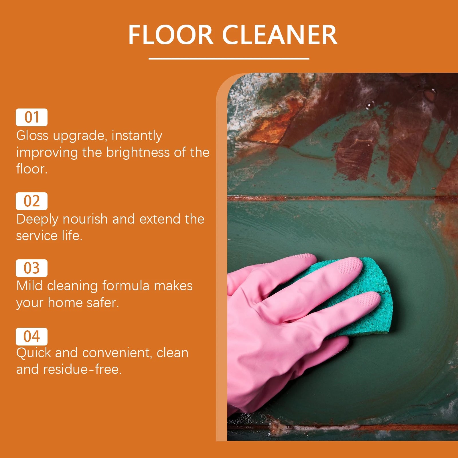 Floor Cleaner Remove Dirt Stains Quick Drying Polishing Brighten Floor Detergent for Wooden Floor Ceramic Tile Cleaning Solution Oasis Select
