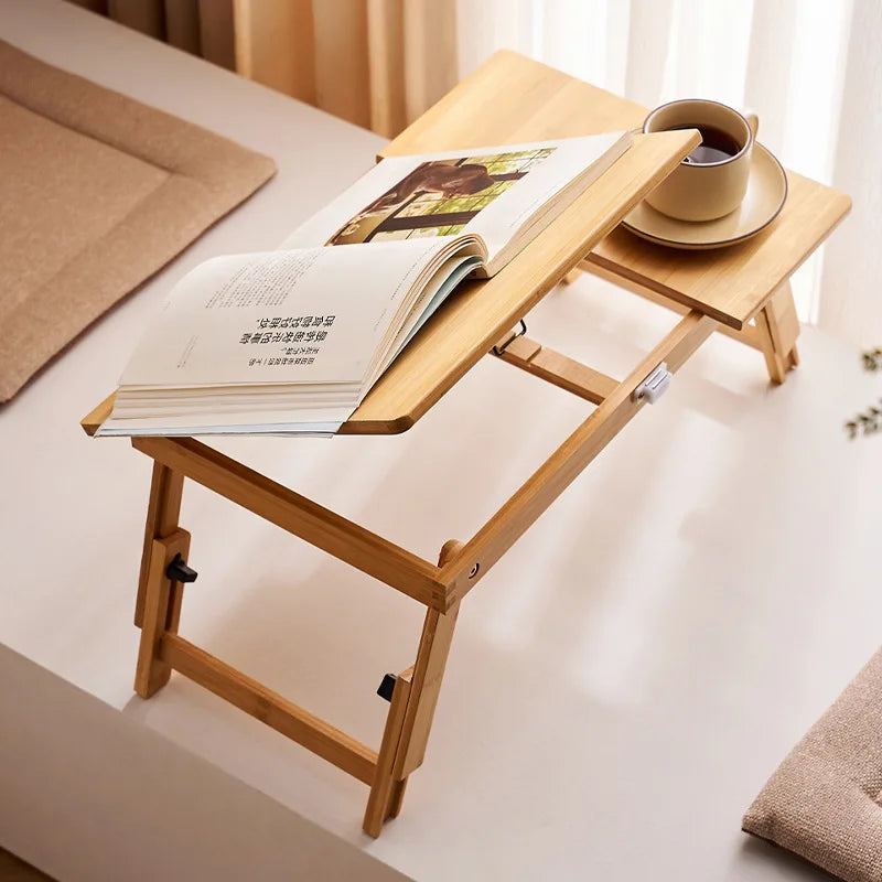 Installation-free folding bed upper table solid wood computer table bedroom home study table notebook bay window bed small table Oasis Select