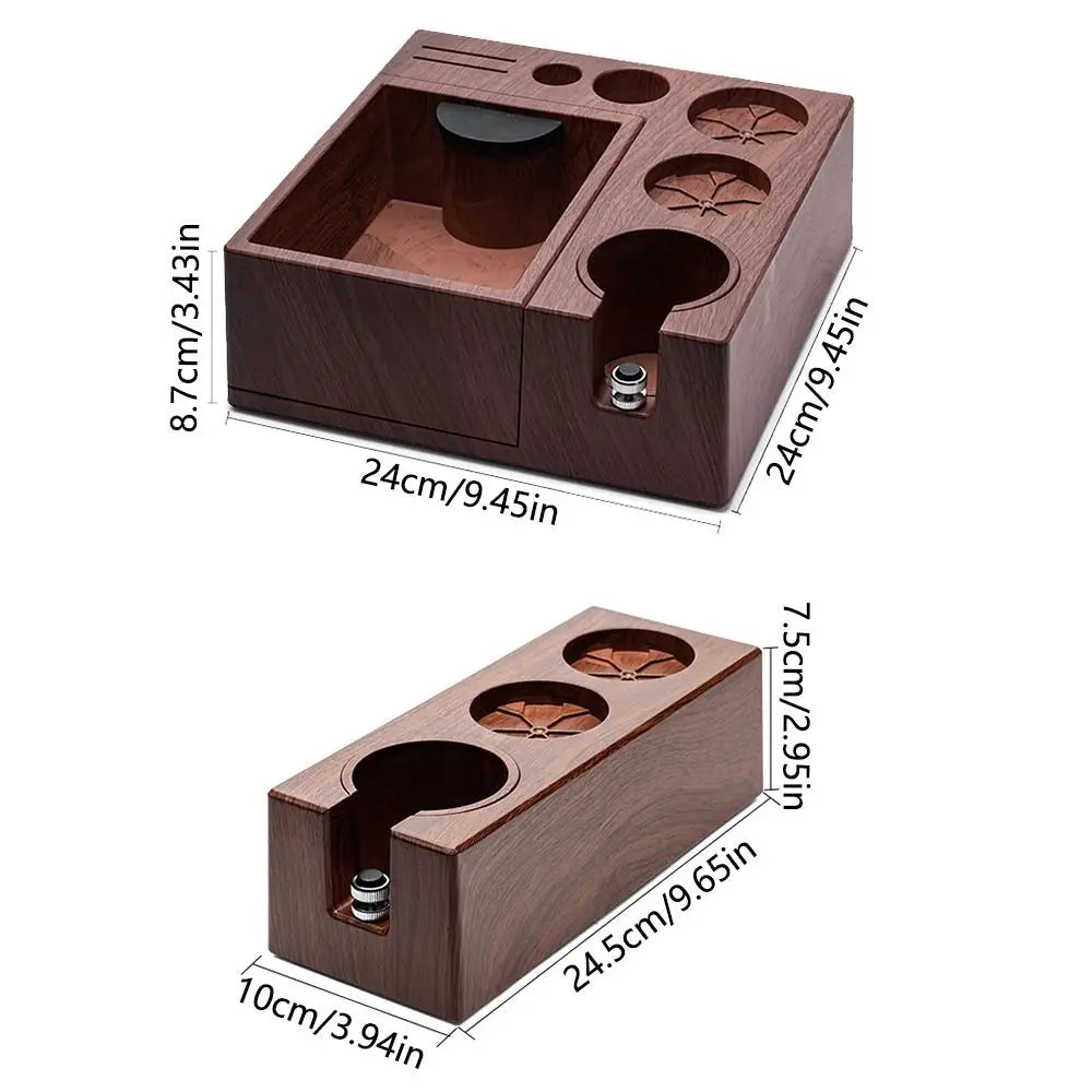 Espresso Tamping Station with Knock Box & Organizer