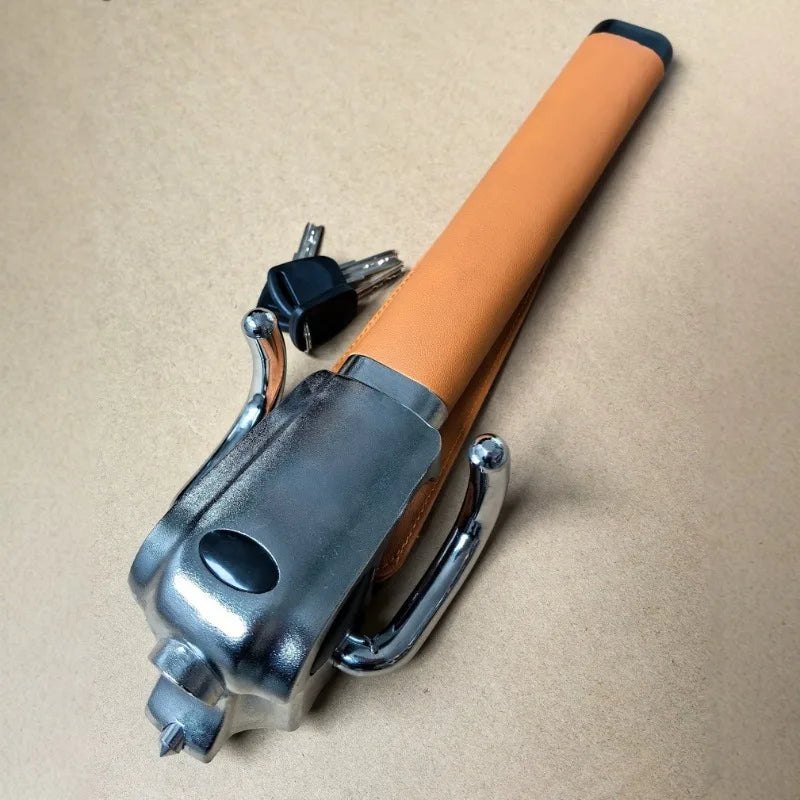 Car Steering Wheel Lock Anti Theft Protection Security Device Foldable with Window Breaker Interior Locks Car Lock Oasis Select