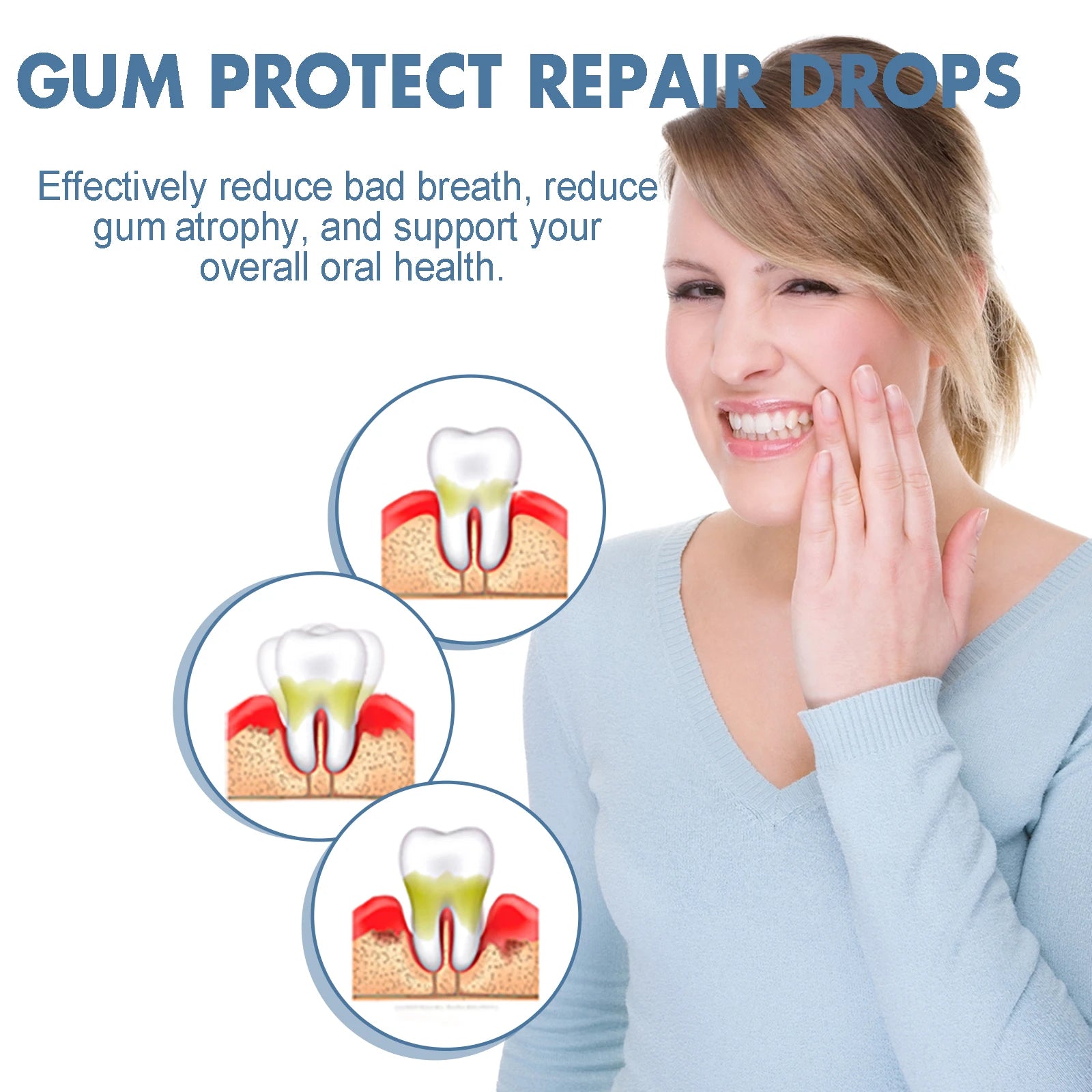 Gum Protect Repair Drops Strengthens Gum Attachment Relieves Oral Discomfort Oral Care For Teeth Brightening Serum Oasis Select
