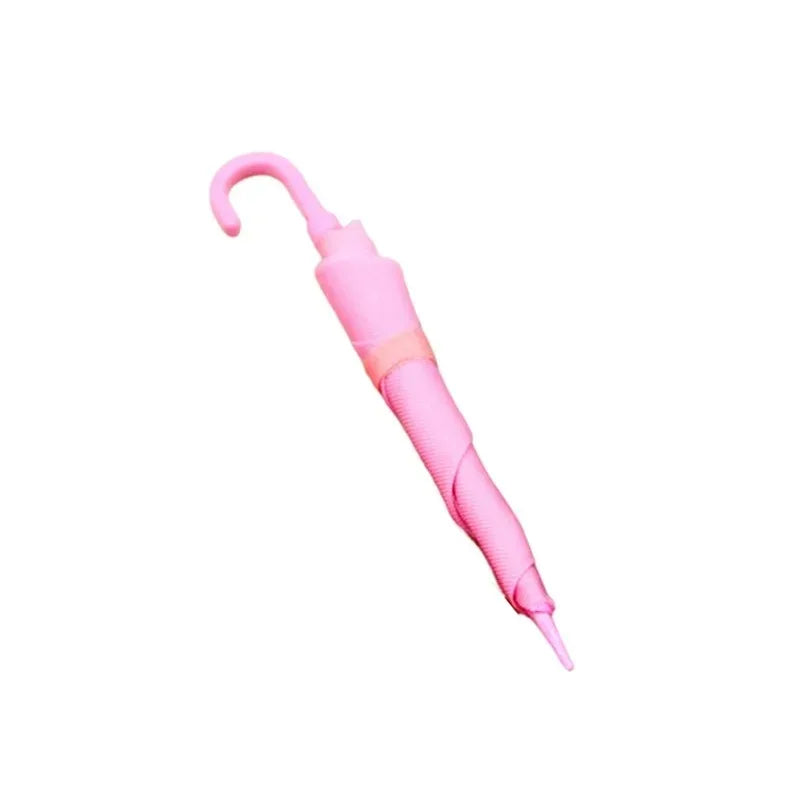 1/4 PCS Dollhouse Mini Umbrella – Realistic 1:12 Non-Opening Dollhouse Accessory for Fairy Garden Paths & Micro Landscapes Oasis Select Pink