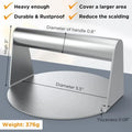 430 Stainless Steel Burger Press – Round & Square Patty Maker Burger Patty Press Oasis Select green XL 3 lbs