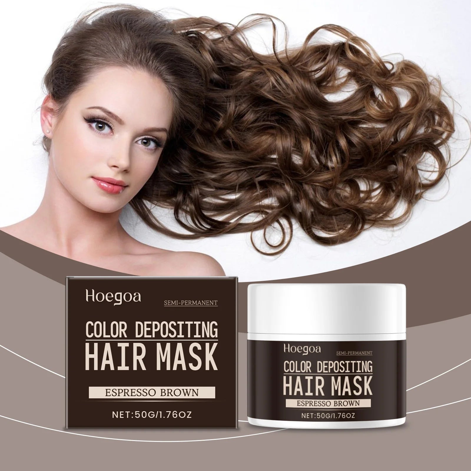 50/100/150g Brown Hair Color Dye Cream Natural Lasting Dark Brown Cover Gray White Hair Nourshing Hair Coloring Styling Diy Wax Oasis Select