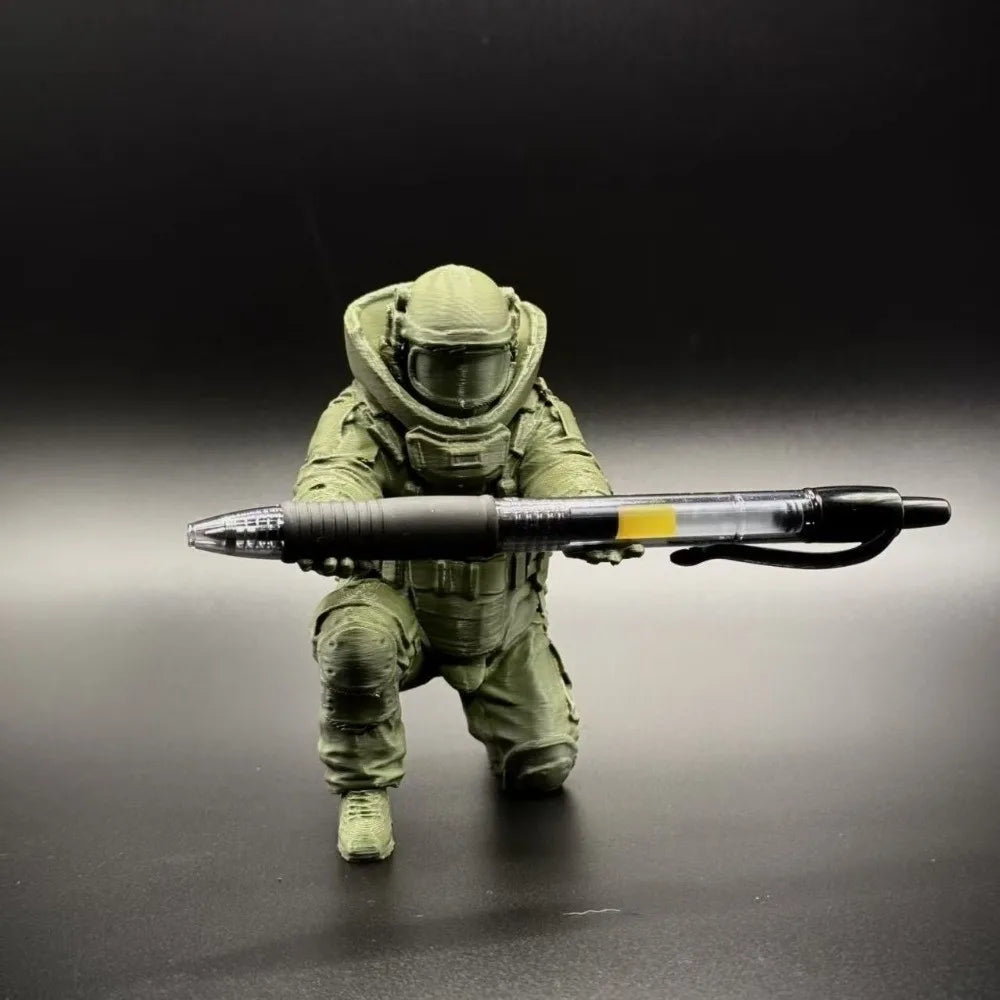 Creative 3D Printed Disposal Unit Pen Holder Unique Gift Plastic Warrior Pen Holder Funny Desk Organizer Gift for Men Oasis Select
