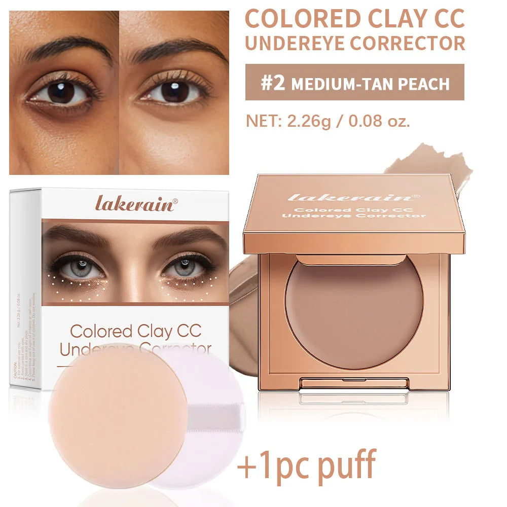 CC Undereye Color Corrector – Waterproof Full Coverage Concealer Undereye Concealer Oasis Select and puff