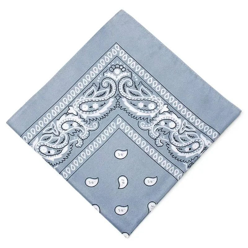 1/4/6Pcs Fashion Hip HopBlend Bandana Square Scarf Black Red Paisley Headband Printed For Women/Men/Boys/Girls Oasis Select Grey 55X55 cm