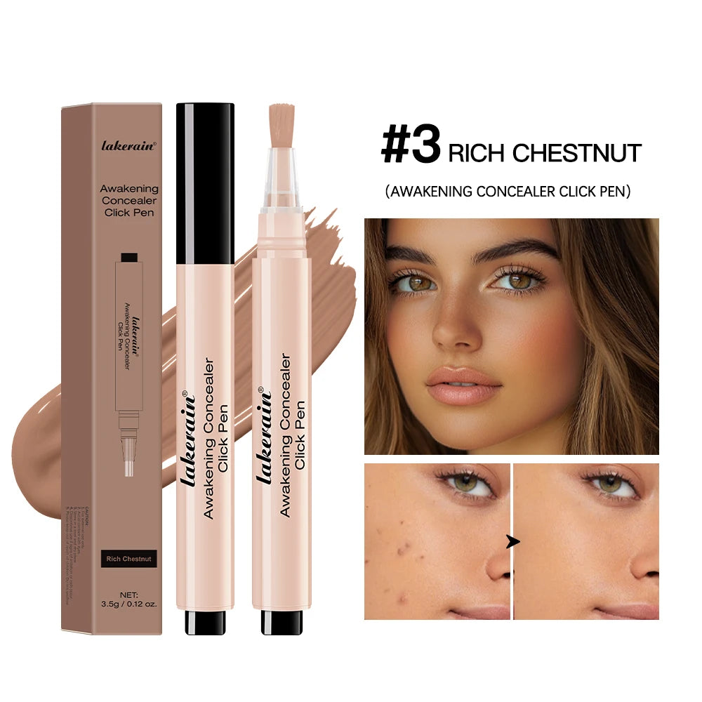 Awakening Concealer Click Pen – Brightening Hybrid Makeup Pen Concealer Pen Oasis Select 3Rich Chestnut