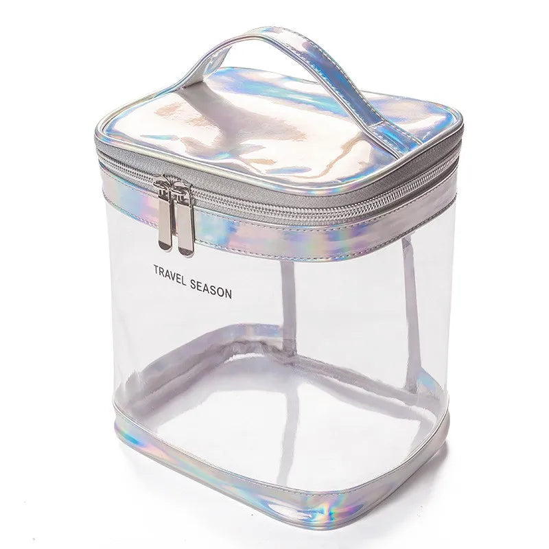 Clear PVC Makeup Bag – Large Travel Toiletry Organizer