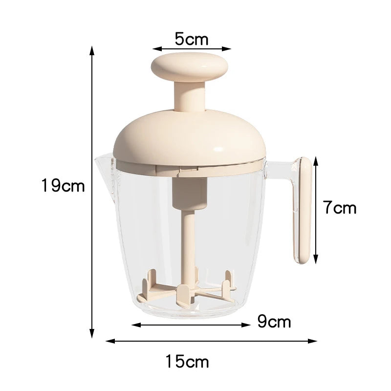 Egg Beater Hand Mixer Semi-Automatic Egg Whisk Milk Frother Handheld Egg Mixer Manual Press-type To Beat Egg Whites Baking Tool Oasis Select White