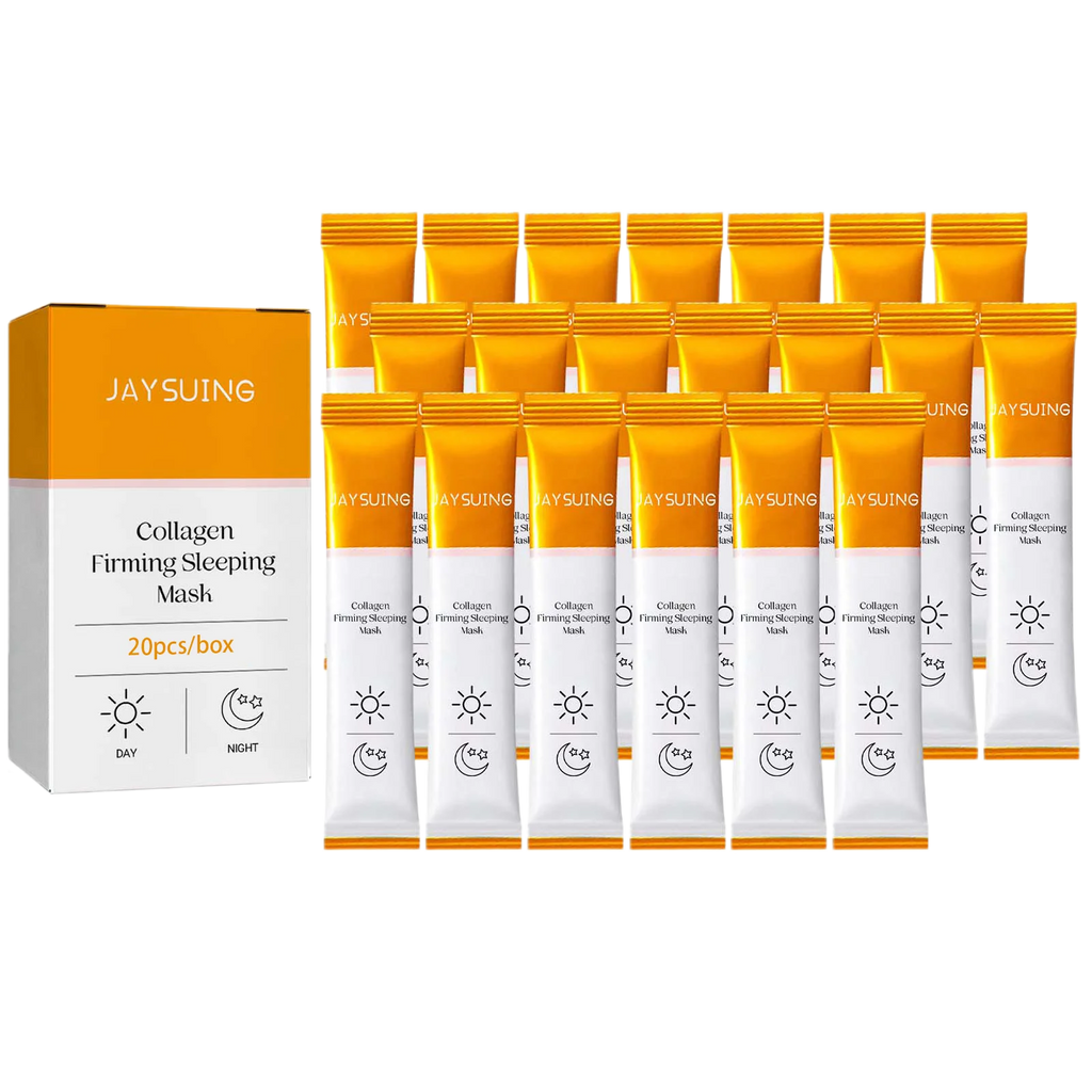 Collagen Moisturizing Sleep Facial Mask Hydration Smooth Skin Improve Dryness Softening Keratin Hyaluronic Acid Smear Face Mask Oasis Select 20PCS