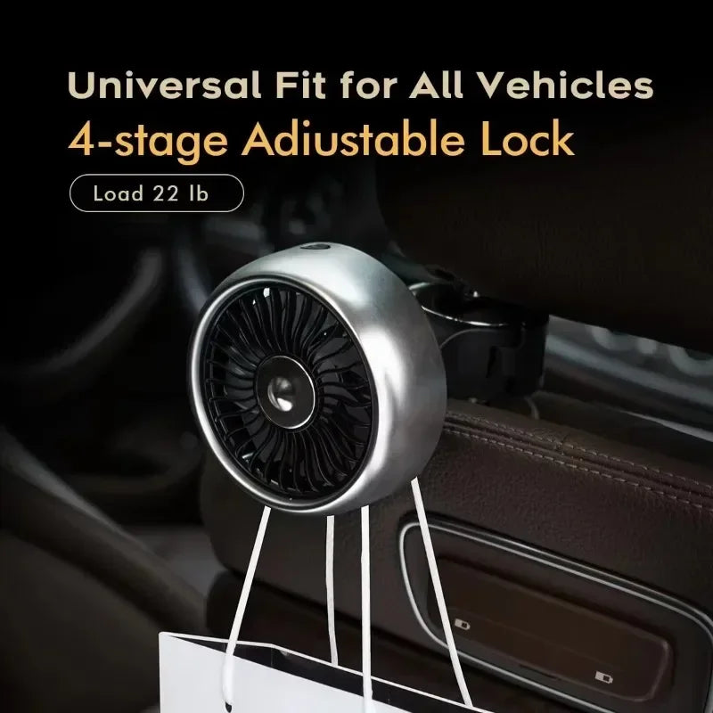 3 Speeds USB Car Fan Dual Head RGB Lighting Seat Back Cooler Rear Auto Air Fan Vehicle Cooling Accessories Top Rated Oasis Select