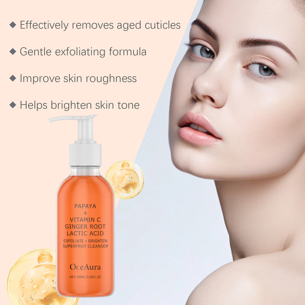 Oceaura Papaya Facial Cleanser – Oil Control & Brightening 100ml