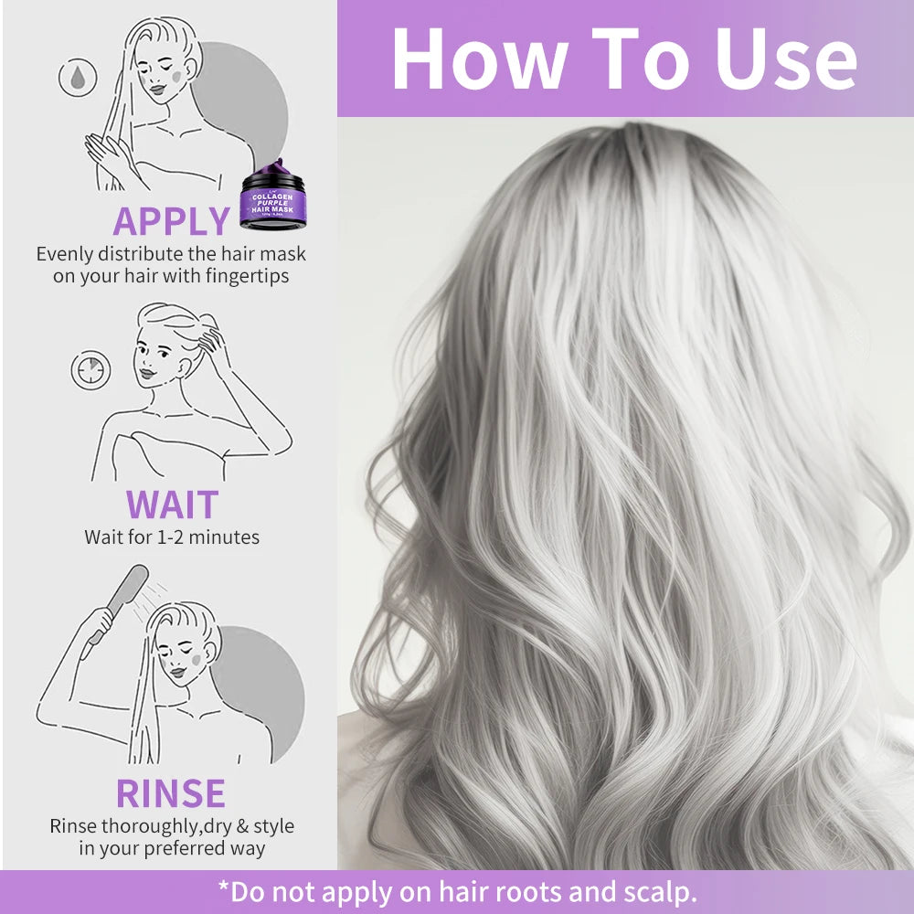 Keratin Purple Hair Mask – Toning & Deep Hydration for Blonde Purple Hair Mask Oasis Select