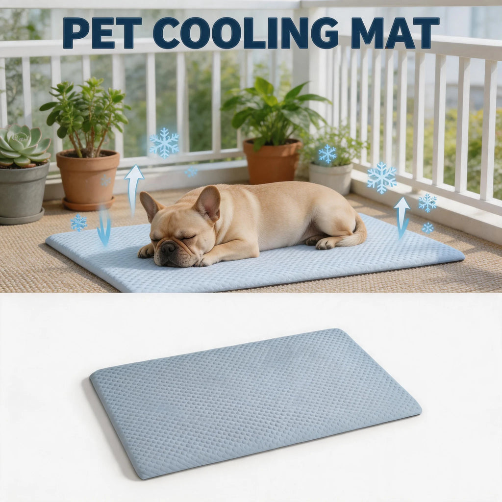 Breathable Ice Silk Cooling Pet Mat New Summer Thick Dog Bed Pad Non-Slip Washable Pet Cooling Sheet for Medium Large Dogs Cats Oasis Select