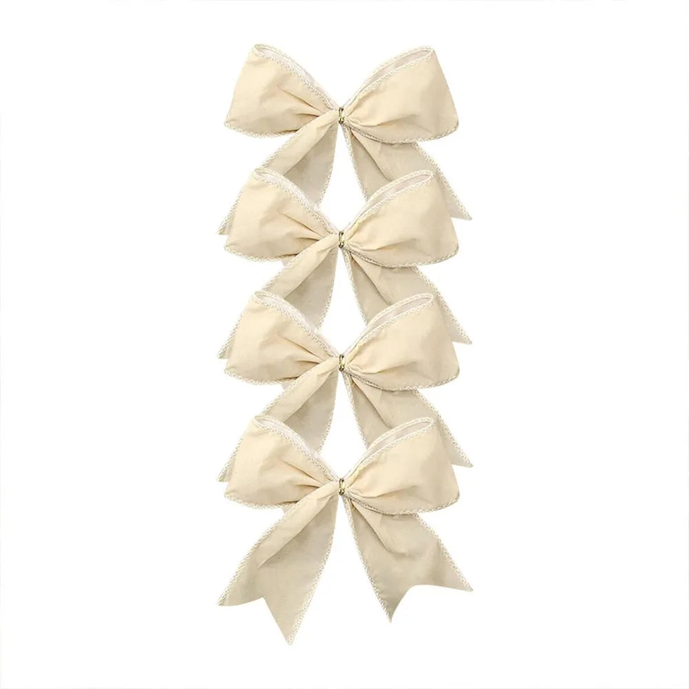 4-Pack Velvet Christmas Tree Bows – DIY Wreath Ribbon Décor