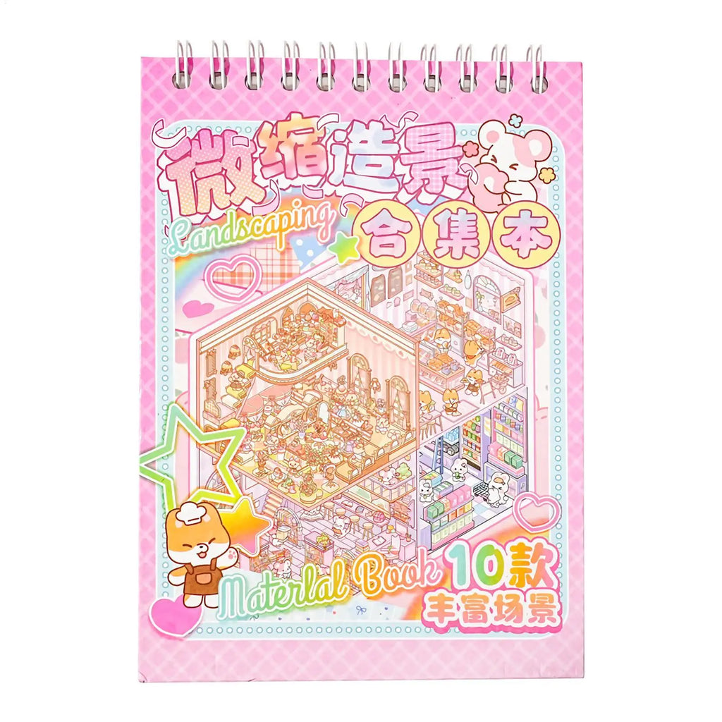 Landscape Sticker Scenes Cartoon Landscape Sticker Book Forest Village DIY 3D Sticker Scene Pocket Birthday Gift For Planner Oasis Select