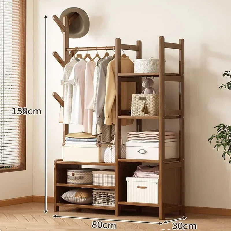 Multi-functional Floor mounted clothes hanger, bedroom home clothes rack, simple indoor storage rack, clothes rack, storage rack Oasis Select Without drawer 80cm