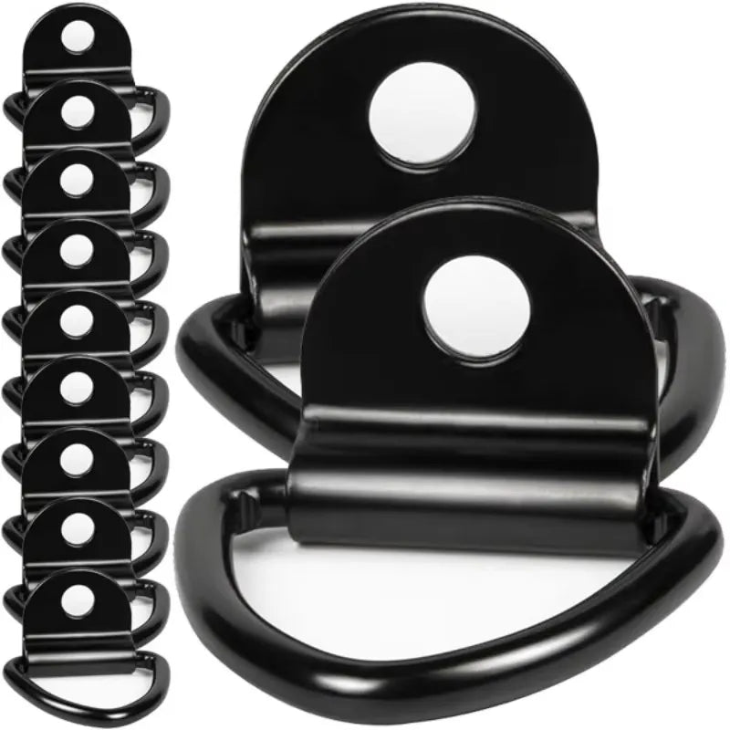 10-60PCS D Shape Tie Down Anchor Rings Iron Stainless Steel Cargo Tie Down Ring for Car Truck Trailers RV Boats Oasis Select