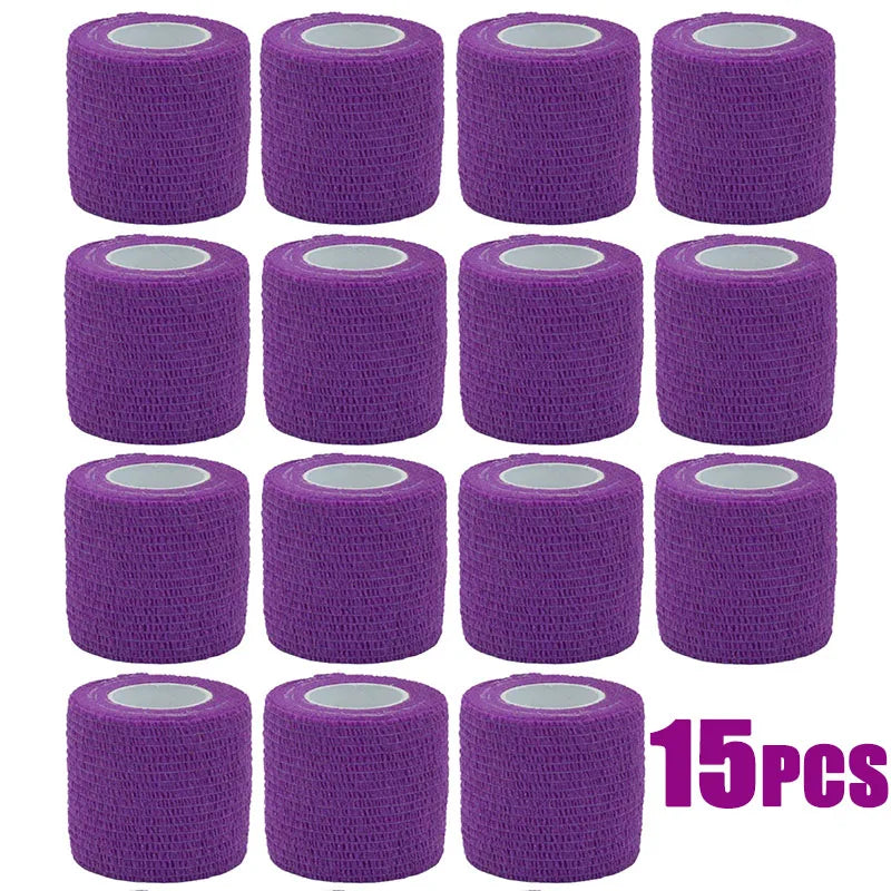48/1Pcs Purple Sport Self Adhesive Elastic Bandage Wrap Tape Elastoplast For Knee Support Pads Finger Ankle Palm Oasis Select 15pcs 2.5cmX4.6m