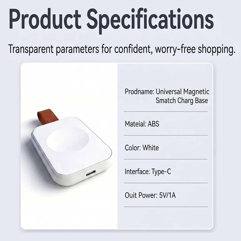 Magnetic Charging Cable for Smart Watch S8 S9 Ultra DT X Series Smart Watch Charger Oasis Select