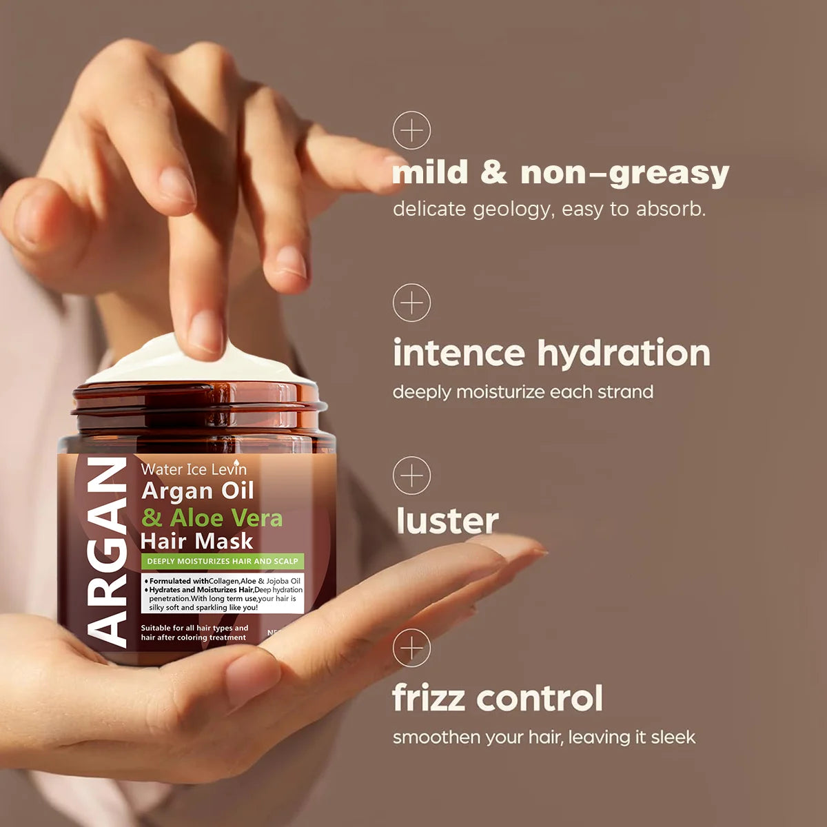 Argan Oil & Aloe Vera Hair Mask – Collagen Keratin Treatment Deep Conditioning Hair Mask Oasis Select