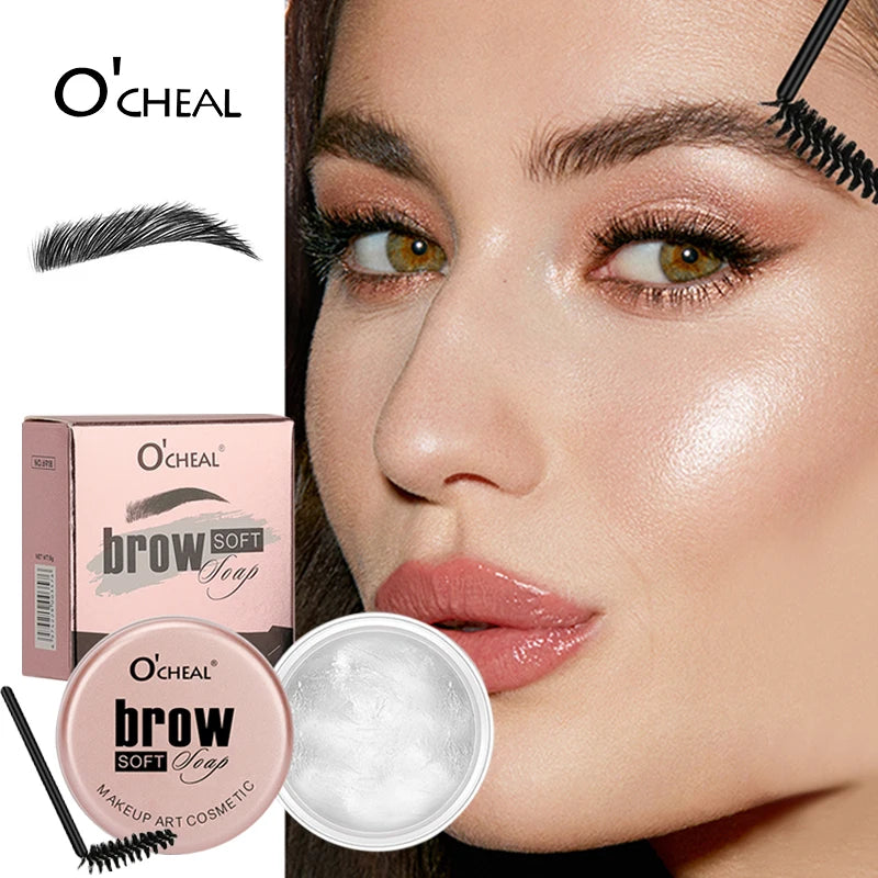 Eyebrow Styling Gel 3D Feathery Wild Brow Wax Waterproof Long Lasting Easy To Wear Shaping Eyebrows Makeup Sculpt Soap Cosmetics Oasis Select