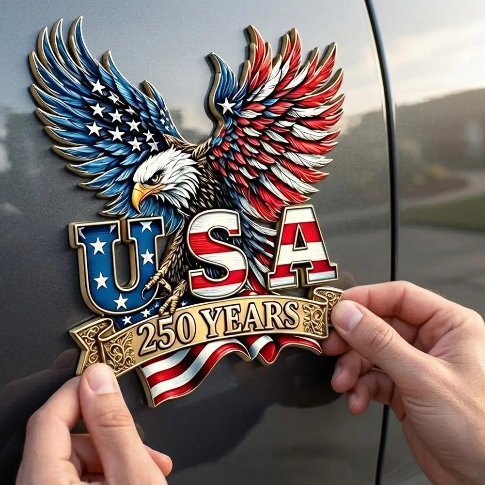 USA 250th Anniversary Eagle Patriotic Car Decal 1776-2026