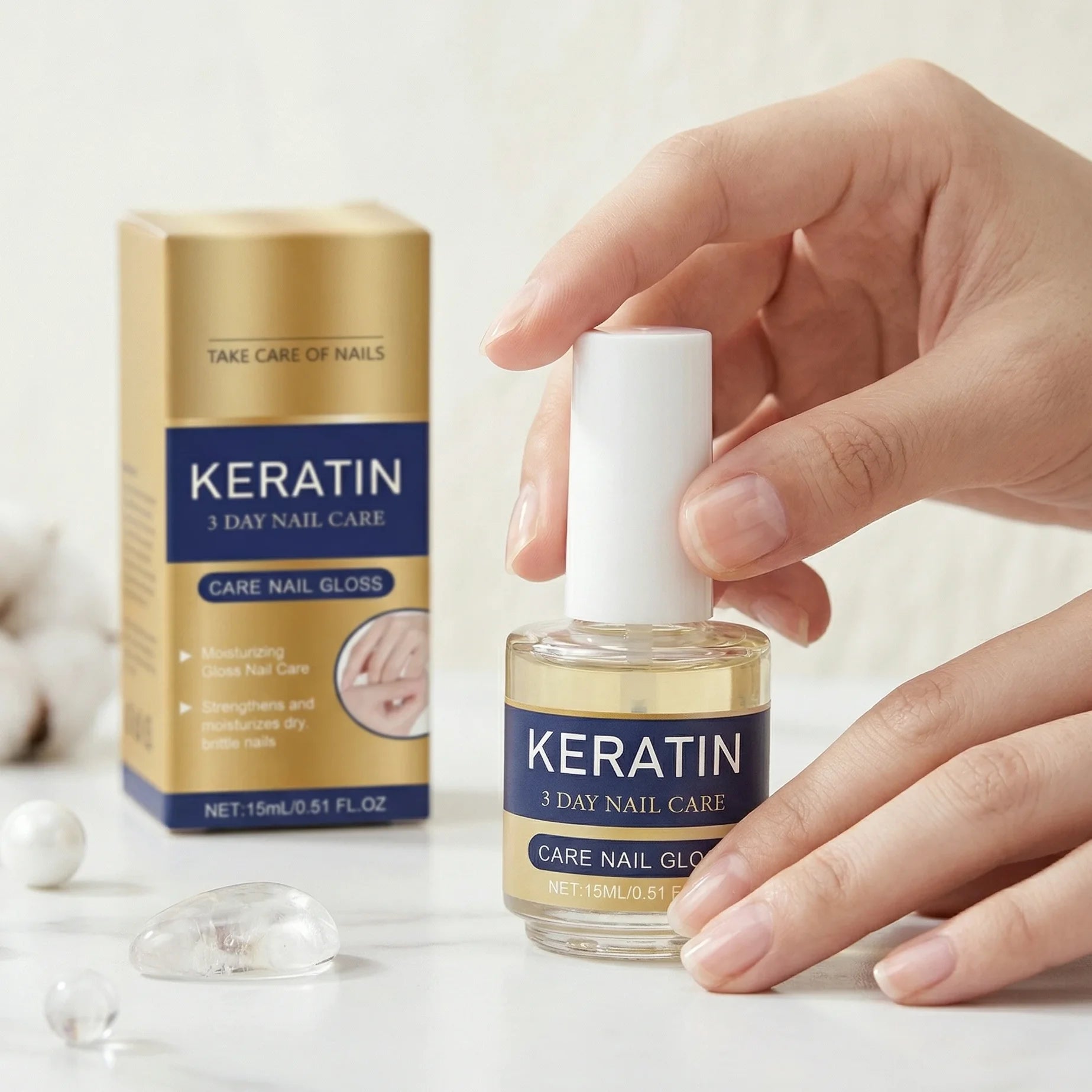 Nail Care Oil Keratin Strengthening Repair Brittle Nail Prevent Breakage Plant Nourish Nails Base Professional Nail Strengthener Oasis Select