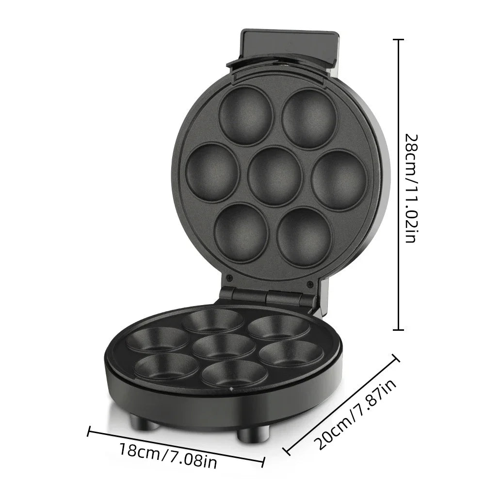 URGGU 1000W Mini Cupcake Maker – Non-Stick Cake Pop Machine