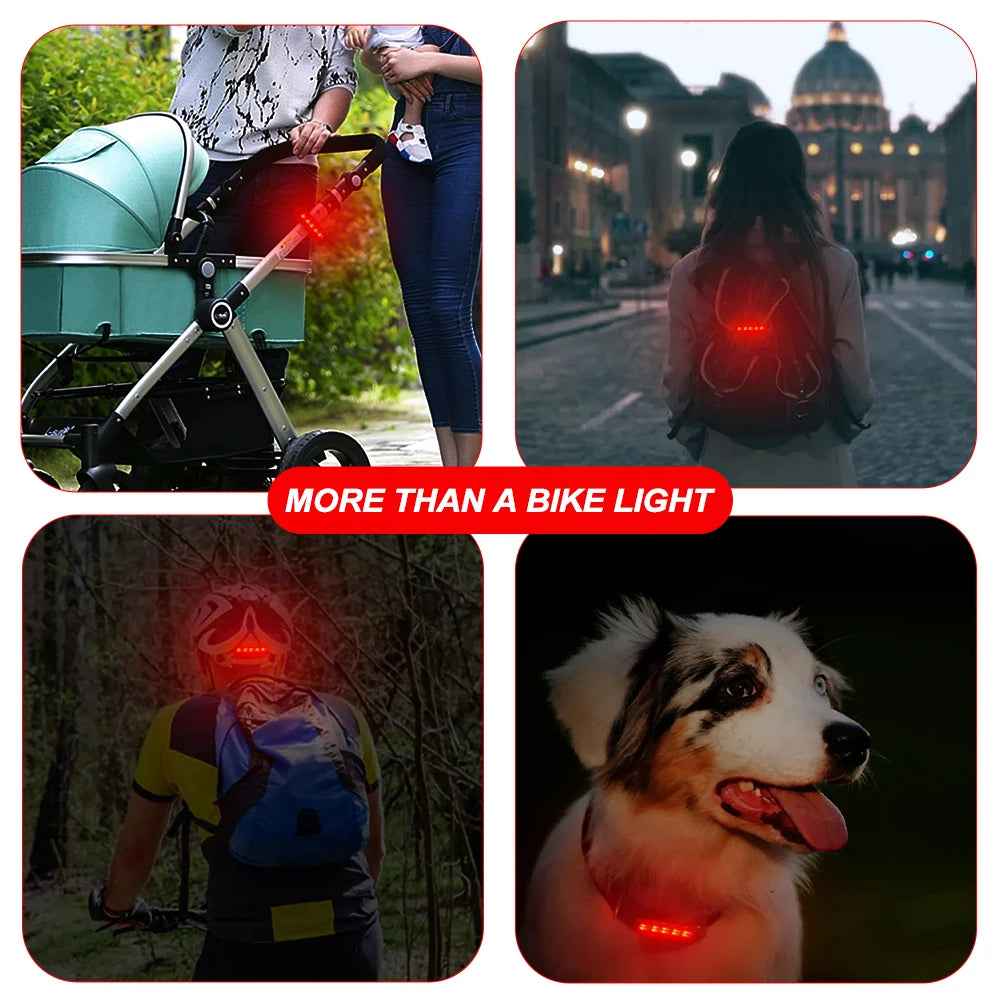 Bike Taillight USB Rechargeable LED Bicycle Lighting Waterproof Cycling Flashing Safety Warning Lamp Bicycle Lantern Accessories Oasis Select