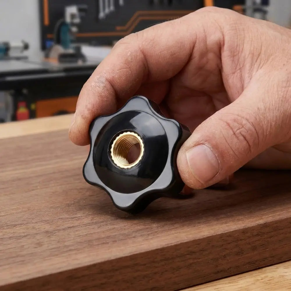 M8x100mm T-Slot Star Knob Screw | T-Track Woodworking Fixture