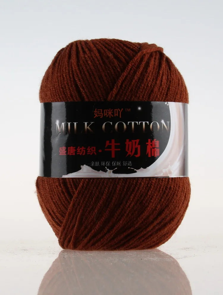 DIY Three Strands Graded Section Dyed Wool Medium Fine Cotton Thread