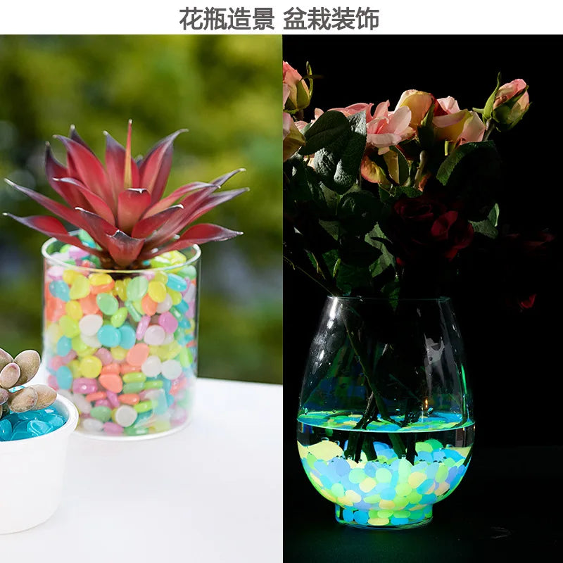 1cm Small Artificial Luminous Stone Vase Decoration Pot Luminous Stone 0.5 G Fluorescent Fish Tank Landscape Pebbles Oasis Select