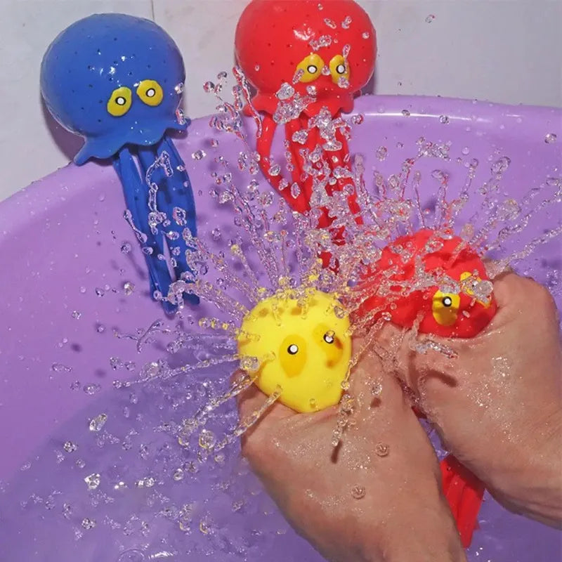 1pcs Baby Bath Toys Sponge Water Absorbing Octopus Squeezing Stress Relief Toys Summer Swimming Play Water Bath Toy for Children Oasis Select