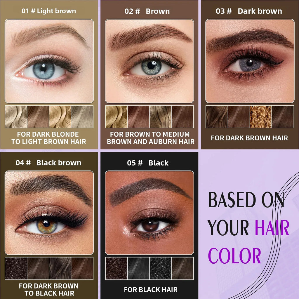Hello Kiss 2-in-1 Waterproof Eyebrow Pencil & Gel – Four-Claw Brow