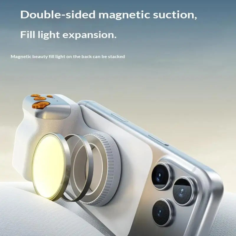 Magnetic Camera Grip With Remote Shutter Fill Light Remote Control Handle Universal For Phones Oasis Select