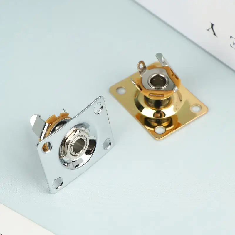 Square Compact Metal Guitar Output Jack Plate, Electric Guitar Socket Panel Replacement Accessory Oasis Select