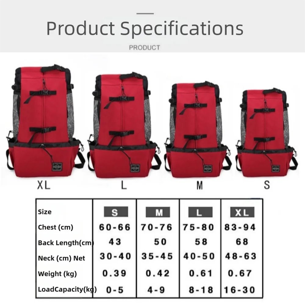 Breathable Mesh Dog Backpack Carrier | Adjustable, Washable S–XL
