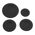WISH 4 Pcs Cooker Hob Gas Burner Cap 55Mm 75Mm 100Mm For Oven Gas Hob Burner Crown Flame Cap Kitchen Accessories Oasis Select Black Concave