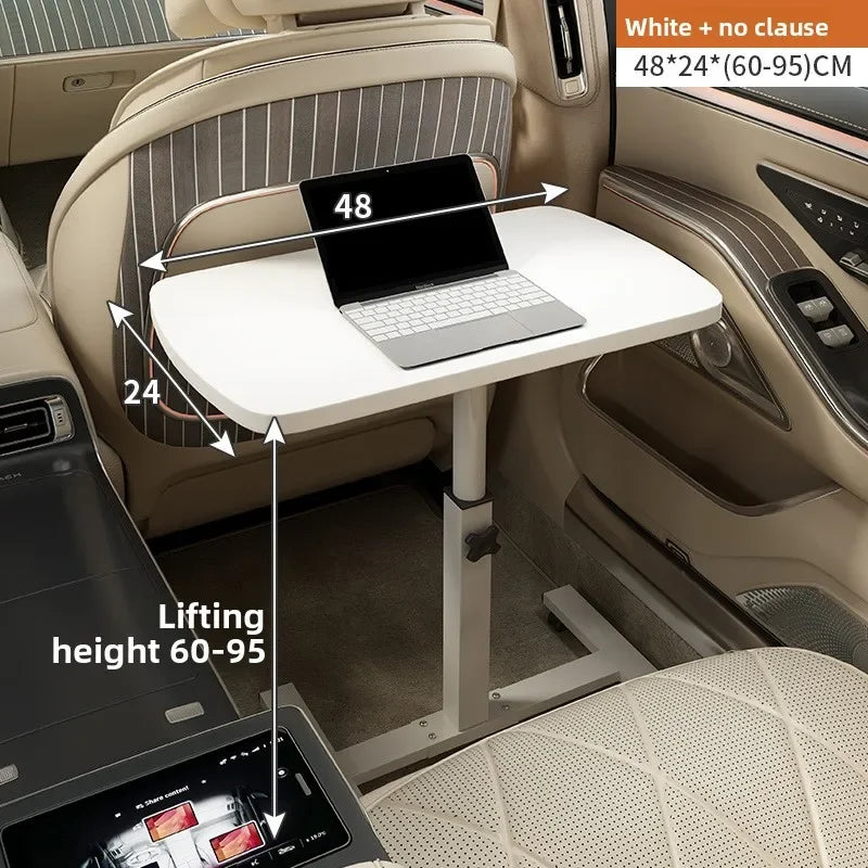 Laptop computer table Bedside table can be lifted and lowered 360 degrees Rotating desktop Simple portable mobile table Oasis Select 108 White-A