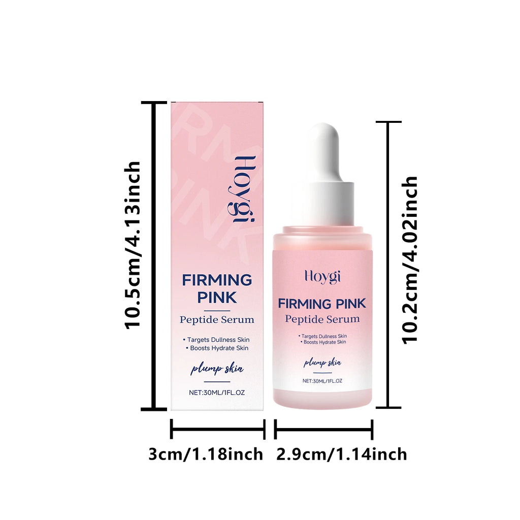 Firming Pink Peptide Serum Lifting Firming Smoothing Wrinkles Deep Hydration Soothing Brightening Skin Collagen Facial Serum Oasis Select 30ml Boxed