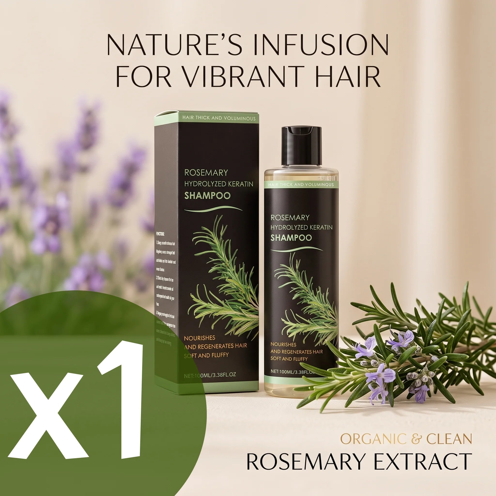 Rosemary & Keratin Shampoo – Cleanse, Nourish & Thicken Hair