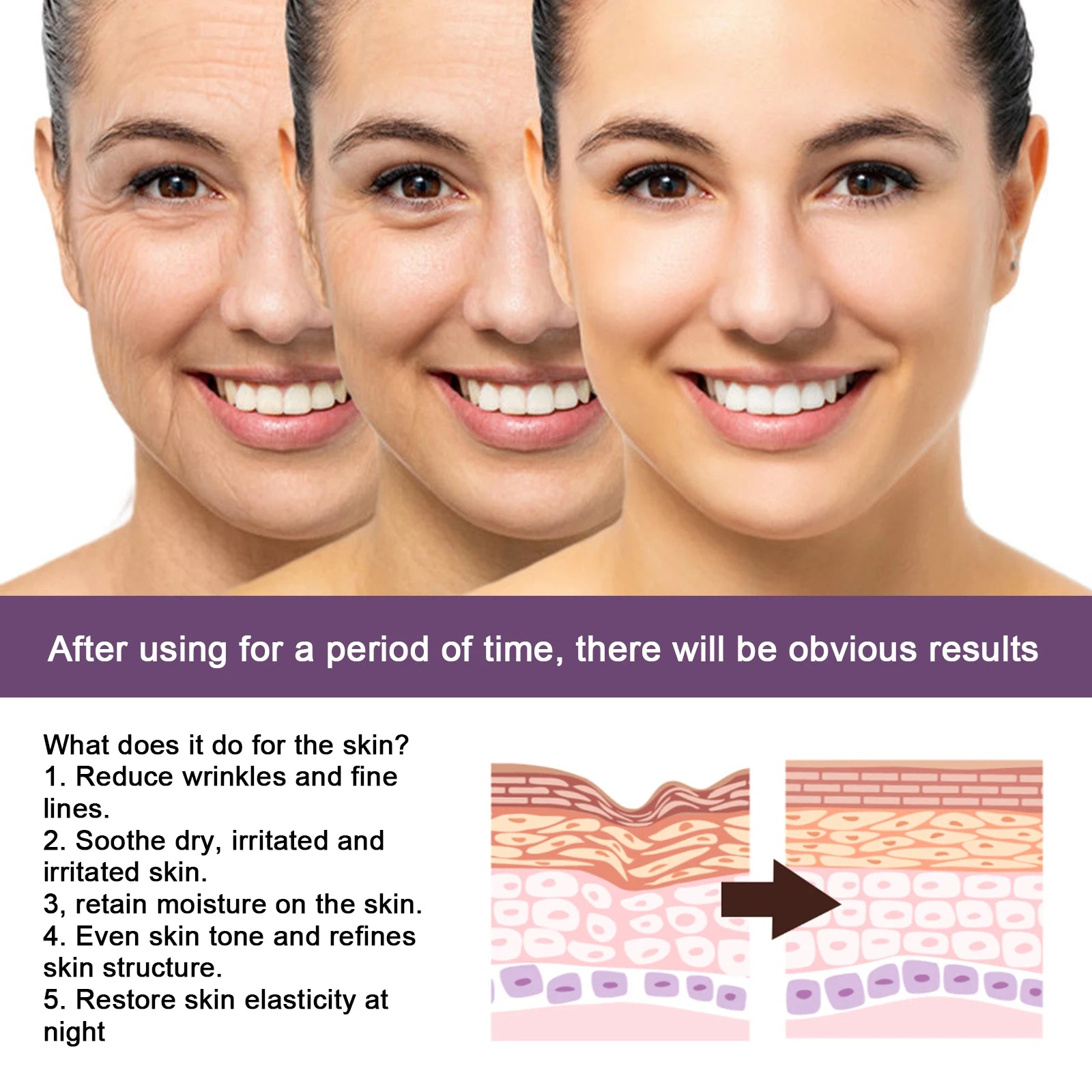 Wrinkle Remover Face Serum Anti Ag-ing Lift Firm Fade Ac-ne Fine Lines Improve Dull Hydrating Glow Recipe Original Skin Care Oasis Select