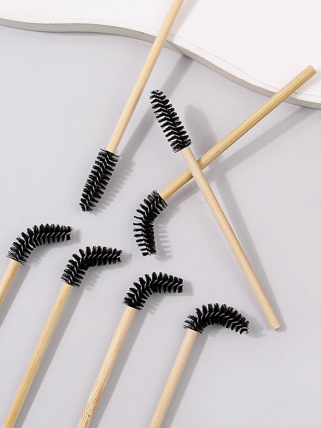50-Pack Bamboo Mascara Wands & Eyelash Extension Brushes Mascara Wand Set Oasis Select