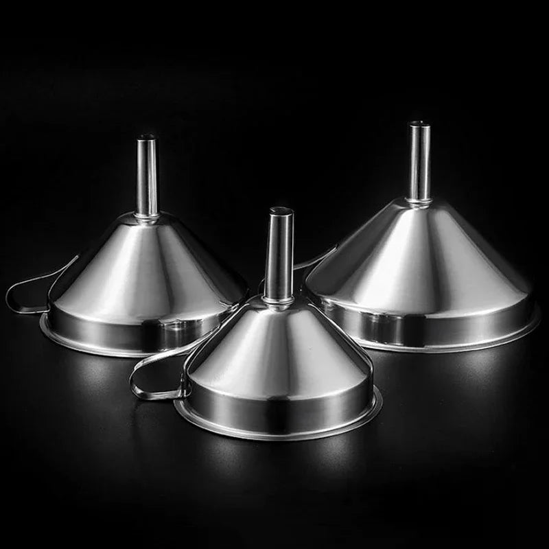 Wide Mouth Metal Funnel Kitchen Accessory for Canning Oil Wine Beer Pouring into Bar Flask Oasis Select