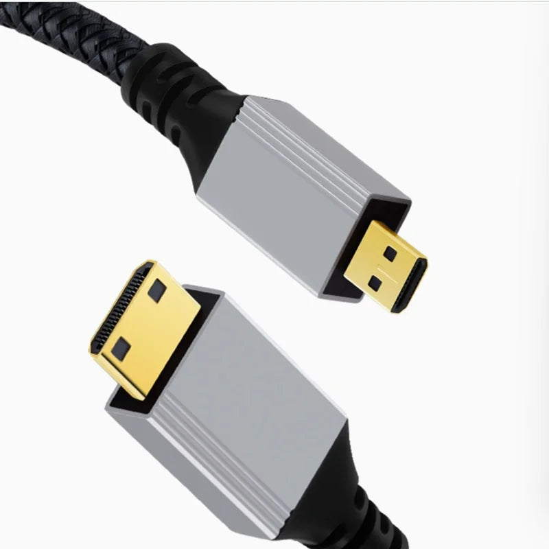 4k Mini HDMI Compatible To Micro HDMI Compatible Male HD Data C To D Mobile Computer High-Definition Tablet Connection Cable Oasis Select