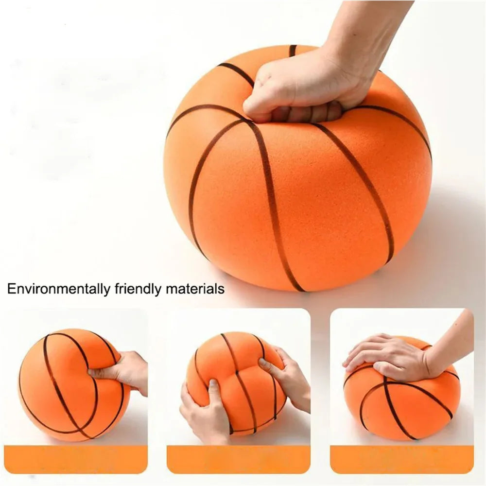 PU Foam Basketball Kids Indoor Silent Basketball Bouncing Mute No Noise Ball Bounce Squeezable Mute Bouncing Sports Basketball Oasis Select